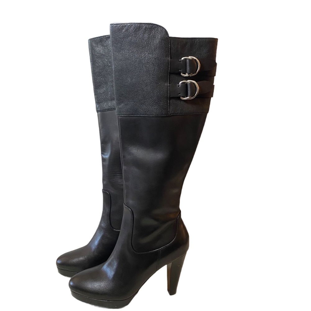 Cole Haan Tall Boots With Nike Air Soles 4” Heel Size 6 1/2 B NIB